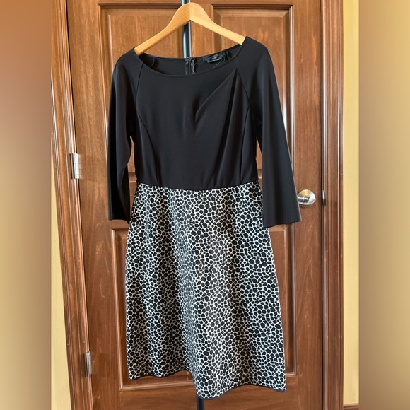 Weekend Max Mara Dress with Cropped Sleeves Brown Leopard Size L - Picture 1 of 16